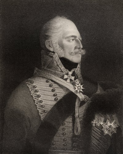 Prins Ernest Augustus, Hertog van Cumberland en Koning van Hannover, gegraveerd door H.R. Cook, uit 