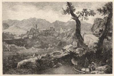 Uitzicht nabij Rome door George Loring Brown