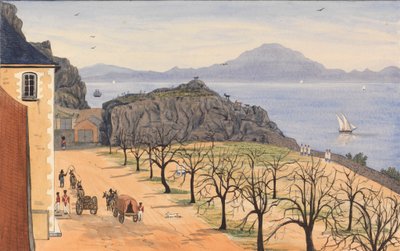 De bergen van Afrika, vanuit het ziekenhuis in Gibraltar door George Lothian Hall