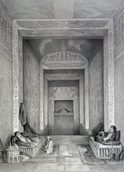 Interieur van een Tempel, Egypte, 19e eeuw door George Moore