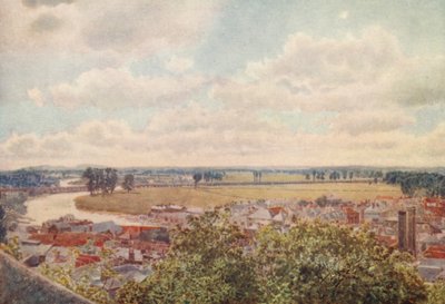 Westwaarts uitzicht vanaf het noordelijke terras door George Moore Henton