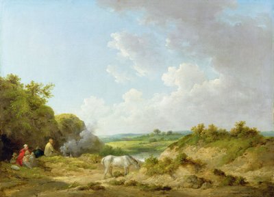 Een zigeunerkampement door George Morland