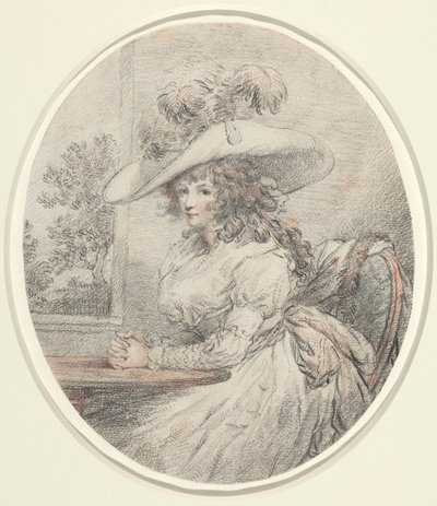Anne Ward Morland, ca.1786 (grafiet) door George Morland