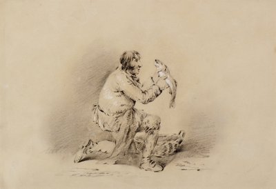 Visser met een Vis door George Morland