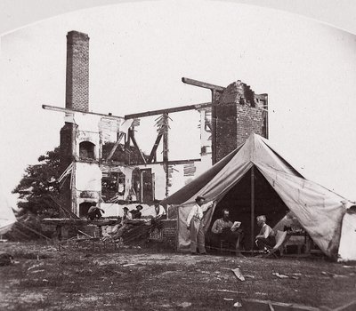 Bull Run, Huis van Mevrouw Henry, 21 juli 1861, 1861 door George N. Barnard