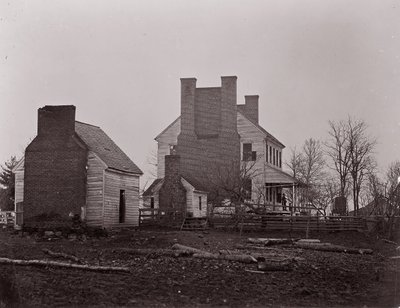 Lewis Huis. Slagveld van Bull Run, 1861-62 door George N. Barnard