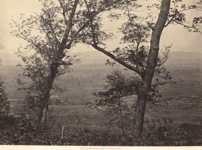 Orchard Knob vanaf Mission Ridge door George N. Barnard