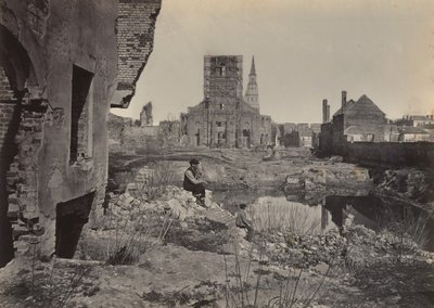 Ruïnes in Charleston, South Carolina, 1860s door George N. Barnard