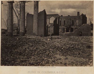 Ruïnes in Columbia, S.C. nr. 2 door George N. Barnard