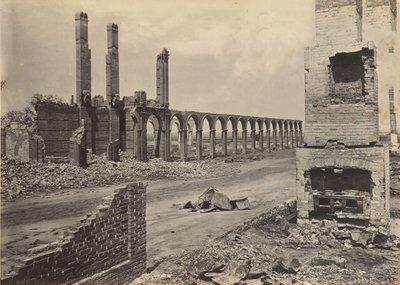 Ruïnes van het R.R. Depot, Charleston, South Carolina, 1860s door George N. Barnard