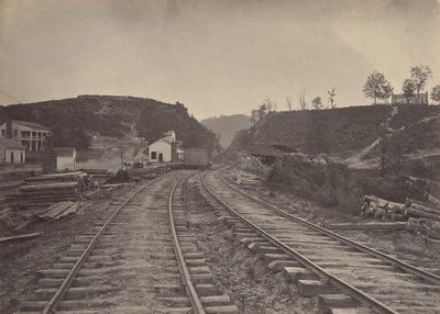 De Allatoona Pas Kijken naar het Noorden, Georgia, 1860s door George N. Barnard