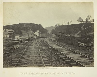 De Allatoona Pass, kijkend naar het noorden, GA door George N. Barnard