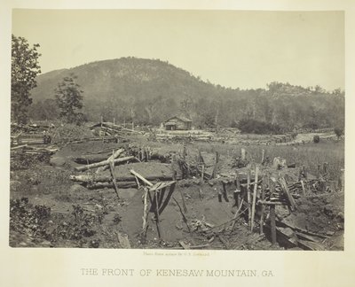 De voorkant van Kenesaw Mountain, GA door George N. Barnard