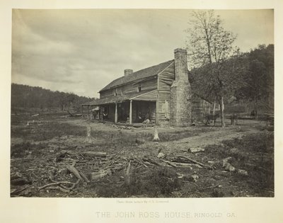 Het huis van John Ross, Ringold, GA, 1866 door George N. Barnard