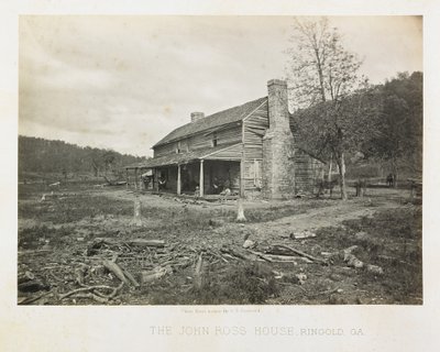 Het John Ross-huis, Ringgold, Georgia door George N. Barnard