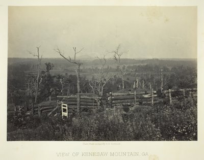 Uitzicht op Kenesaw Mountain, Ga., 1866 door George N. Barnard