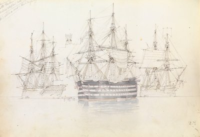 Zeiloefening in de haven van Malta door George Pechell Mends