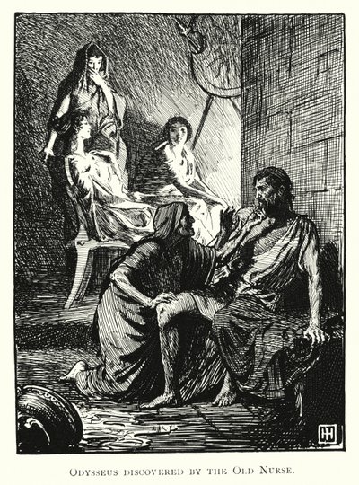 Odyssee: Odysseus ontdekt door de oude verpleegster door George Percy Jacomb Hood