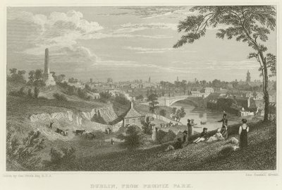 Dublin vanuit Phoenix Park door George Petrie