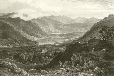 Rydal Water en Grassmere, vanuit Rydal Park, Westmorland door George Pickering