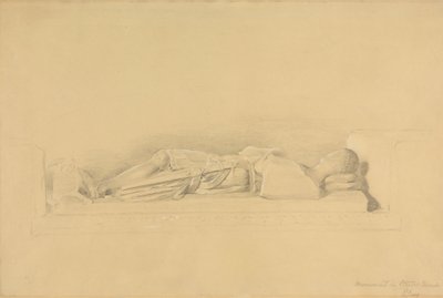 Beeld van een kruisvaarder, Stisted Church door George Richmond