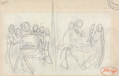 Een moeder en kinderen: Twee studies door George Romney
