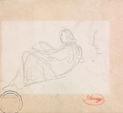 Een liggende vrouw door George Romney