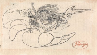 Groep in de lucht: De storm door George Romney