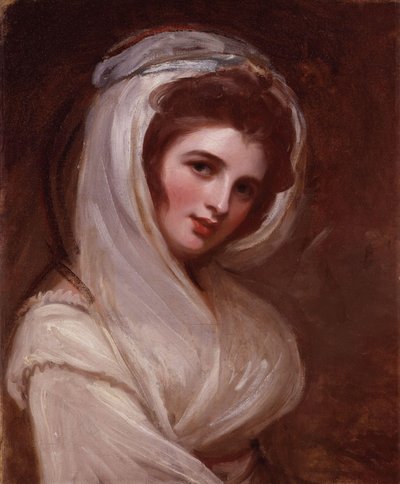 Emma, Lady Hamilton door George Romney