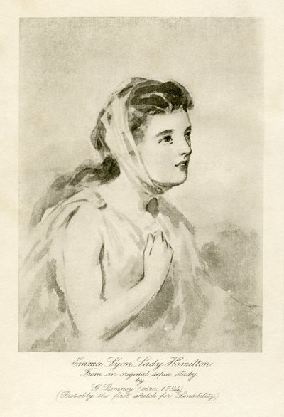 Emma Lady Hamilton door George Romney