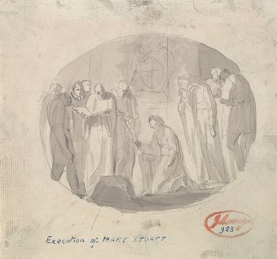 De executie van Mary Stuart door George Romney