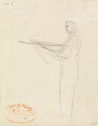 Figurenstudie twaalf door George Romney