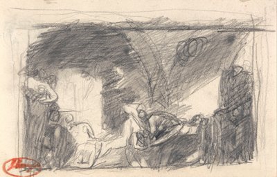 Howard op bezoek in de gevangenis door George Romney