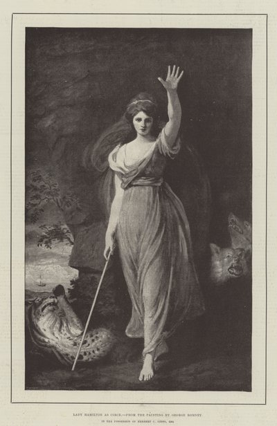 Lady Hamilton als Circe door George Romney