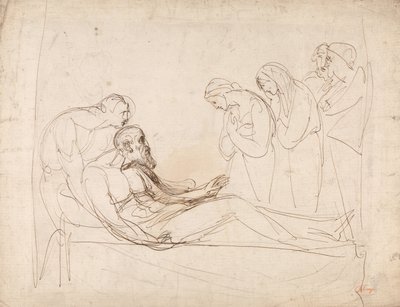 Lear Ontwaakt door Cordelia door George Romney