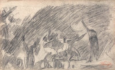 MacBeth in de heksengrot: Tweede bezoek door George Romney