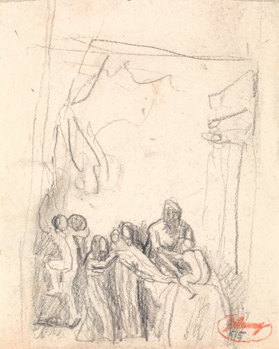 Moeder en kinderen door George Romney