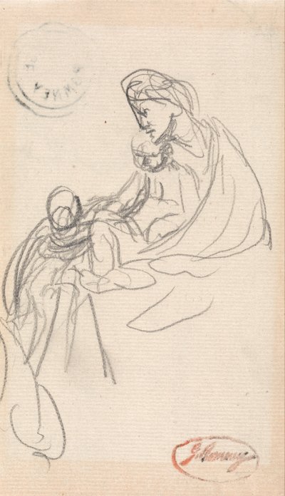 Moeder en kinderen door George Romney