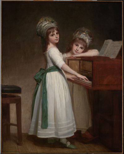 Portret van Caroline Thurlow (geb. 1772) en Catharine Thurlow (overl. 1826) door George Romney
