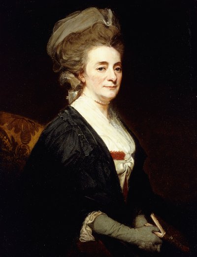Portret van een dame, vermoedelijk mevrouw door George Romney