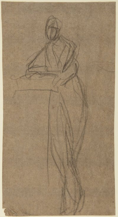 Portretstudie van een staande vrouw door George Romney
