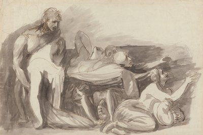 Gevangenisscène door George Romney