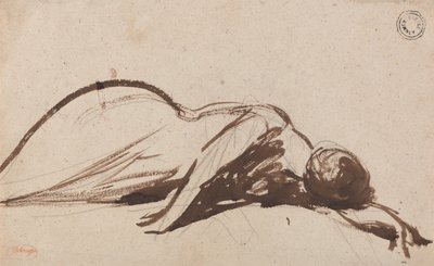 Prostrate vrouw door George Romney