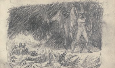 Schetsboektekening door George Romney