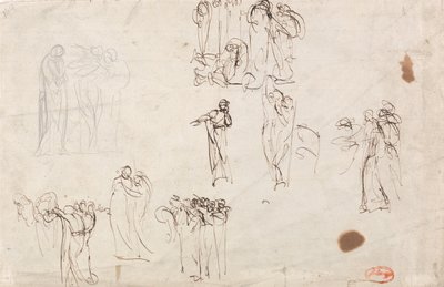 Schetsen voor "De beschuldiging van Susanna". door George Romney