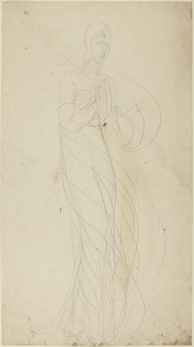 Staande vrouwenfiguur door George Romney