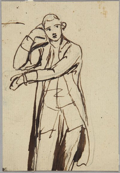 Staande mannelijke figuur, driekwartlengte door George Romney