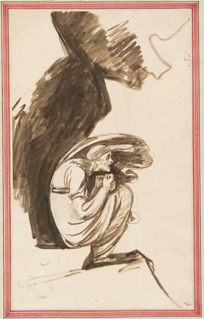 Studie voor *De heks van Lapland* door George Romney