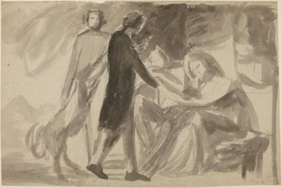 Studie voor een groepsportret () door George Romney