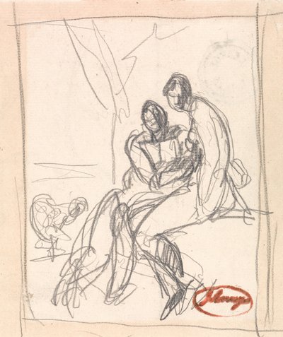 Twee geliefden door George Romney
